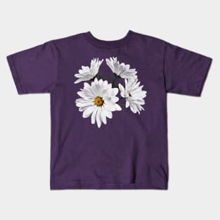 Circle of White Daisies Kids T-Shirt